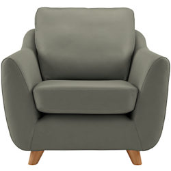 G Plan Vintage The Sixty Seven Leather Armchair Capri Leather Grey